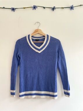100% Linen Varsity Style Sweater